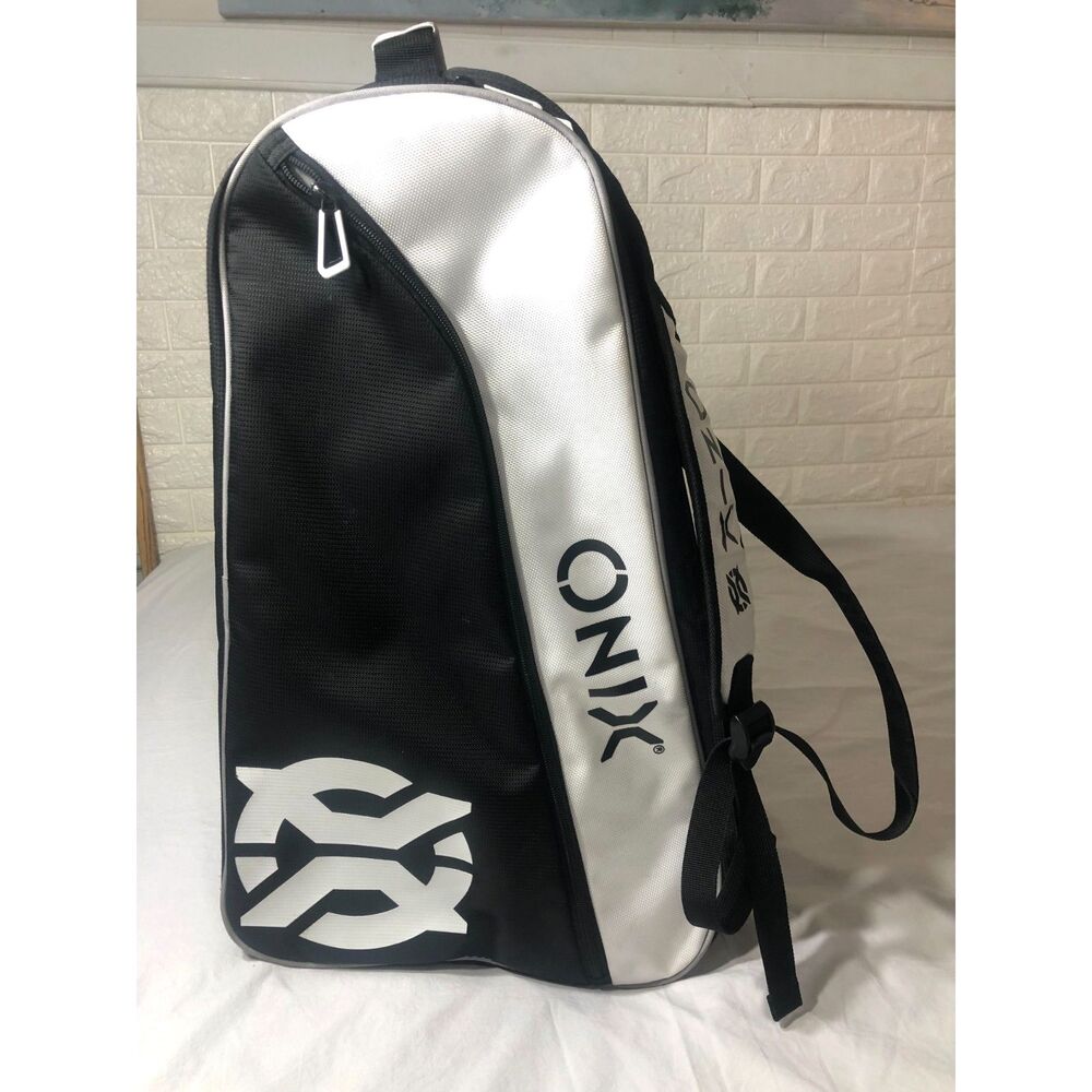 ONIX Pro Team Pickleball Paddle Bag Black/White Tournament Gear Backpack 22'' L